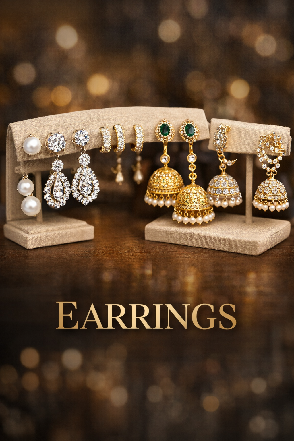 Elegant Earrings Collection – Studs, Hoops & Jhumkas for Every Occasion