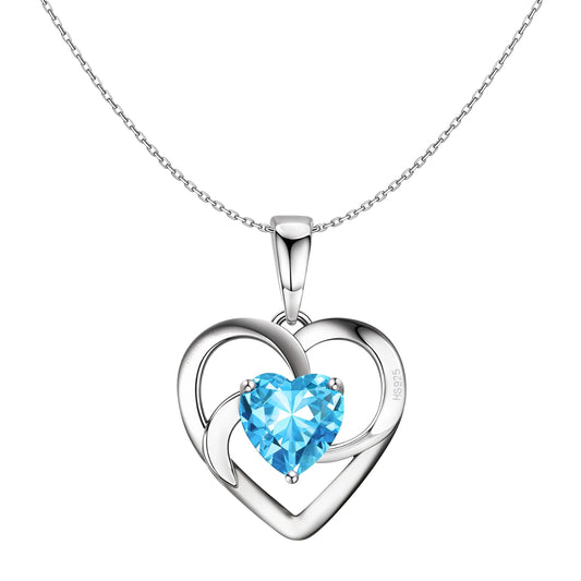 HighSpark 925 Silver Stylish Love Knot Heart Pendant Necklace For Women | 92.5 Sterling Silver & Stunning Shine | Lovely Gift