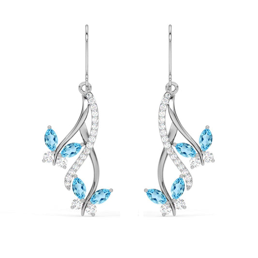 Clara 925 Sterling Silver Butterfly Pendant Earring Chain Bracelet Ring Jewellery Set | Rhodium Plated, Swiss Zirconia | Gift for Women & Girls