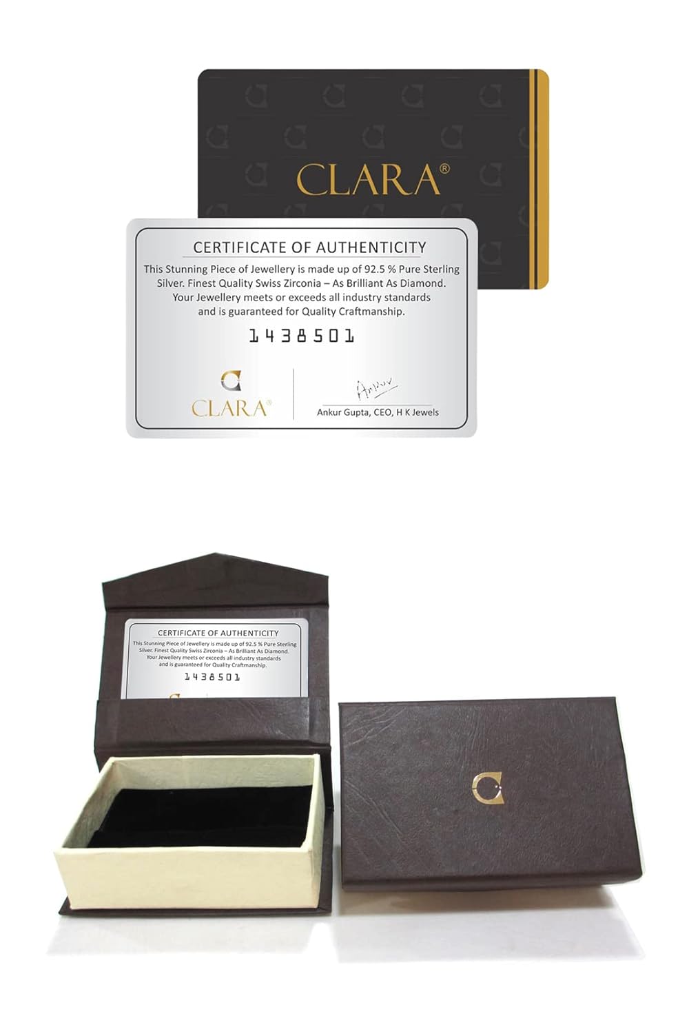 Clara 925 Sterling Silver Butterfly Pendant Earring Chain Bracelet Ring Jewellery Set | Rhodium Plated, Swiss Zirconia | Gift for Women & Girls