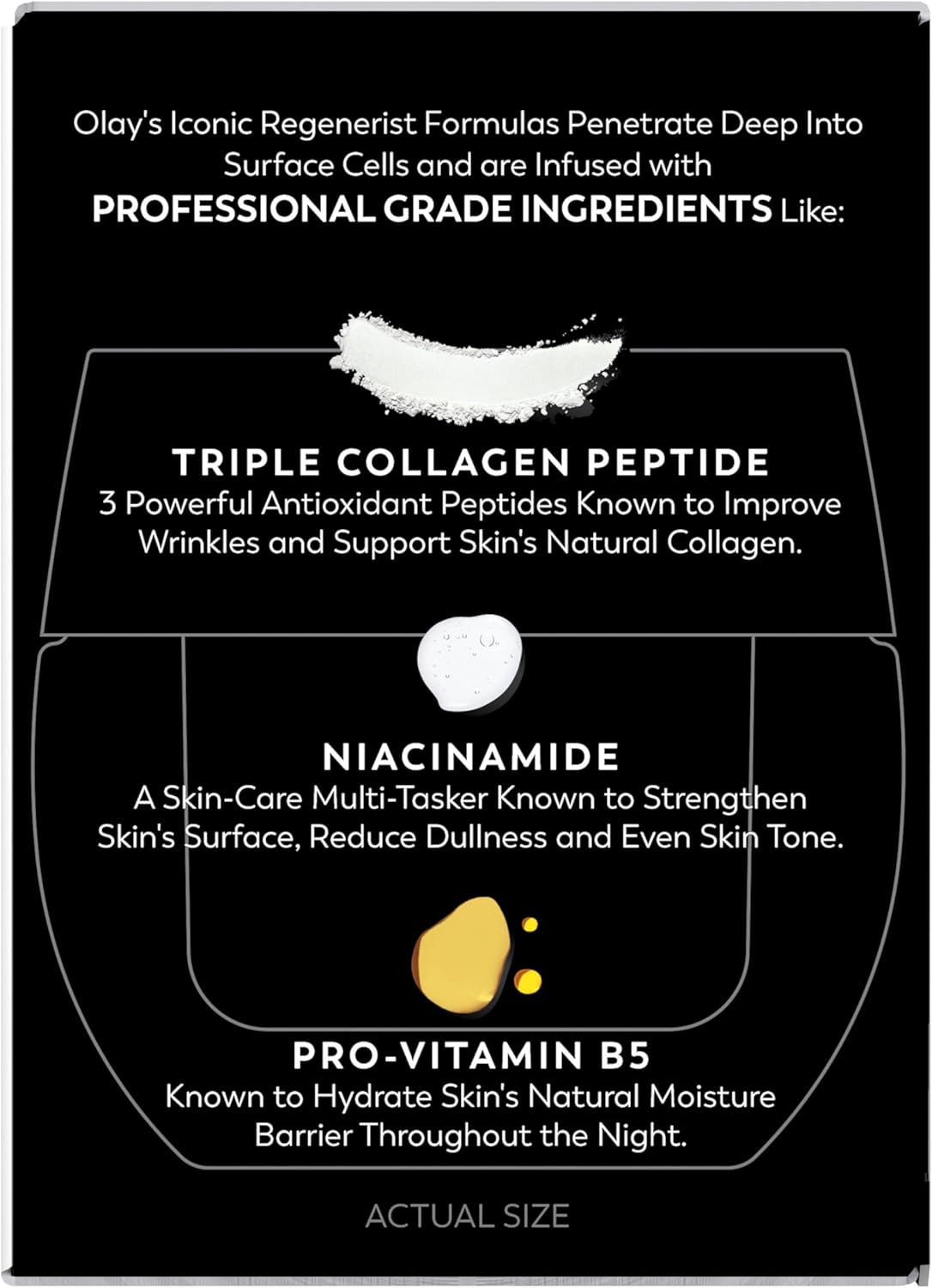 Olay Night Cream for Face, Anti-Aging Face Moisturizer for Women - Fragrance-Free Skin Care, Gift for Women, Anti-Wrinkle, Exfoliate - Triple Collagen Cream, Niacinamide, Pro-Vitamin B5, 1.7Oz