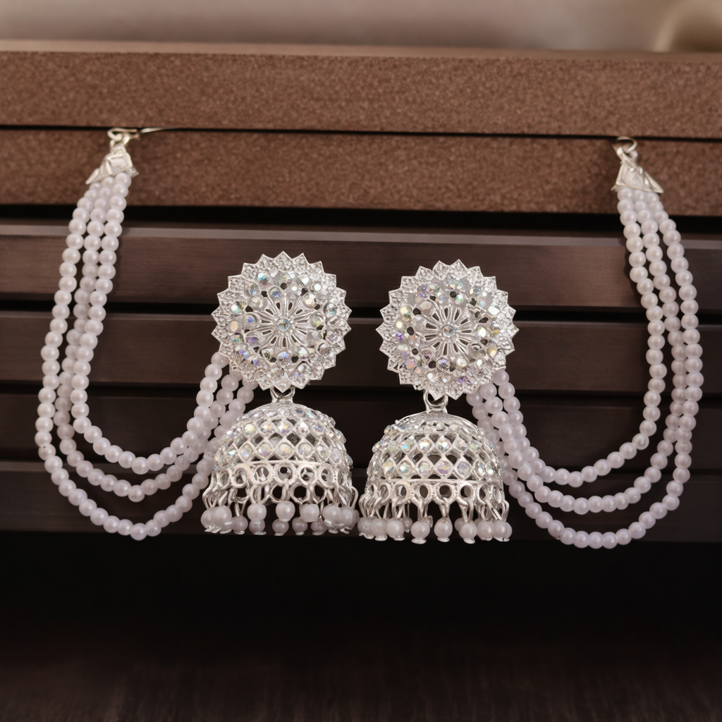 Lavender Jhumka Earrings for Women & Girls